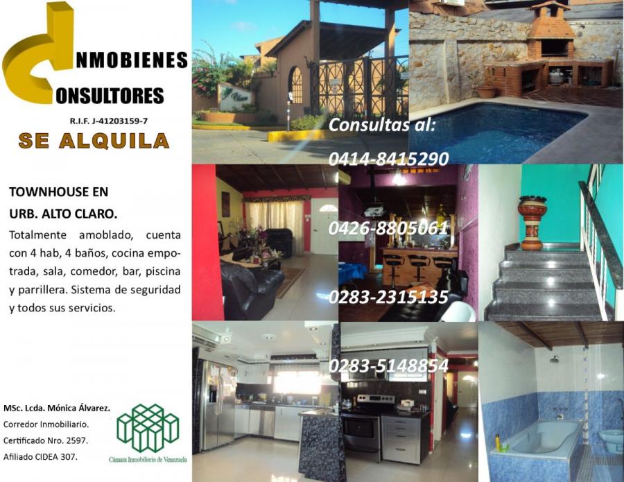 Foto Casa en Alquiler en Urbanizacion Alto Claro El Tigre, Anzotegui - BsF 450 - CAA113868 - BienesOnLine