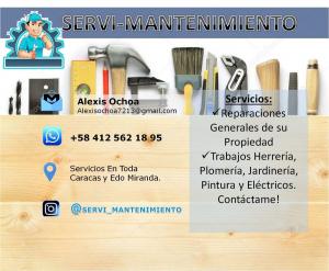 Servicios en Reparaciones y Mantenimiento Generales de su propiedad