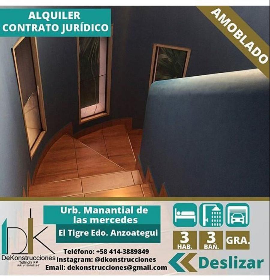 Foto Casa en Alquiler en SIMON RODRIGUEZ, El Tigre, Anzotegui - U$D 180 - CAA129312 - BienesOnLine