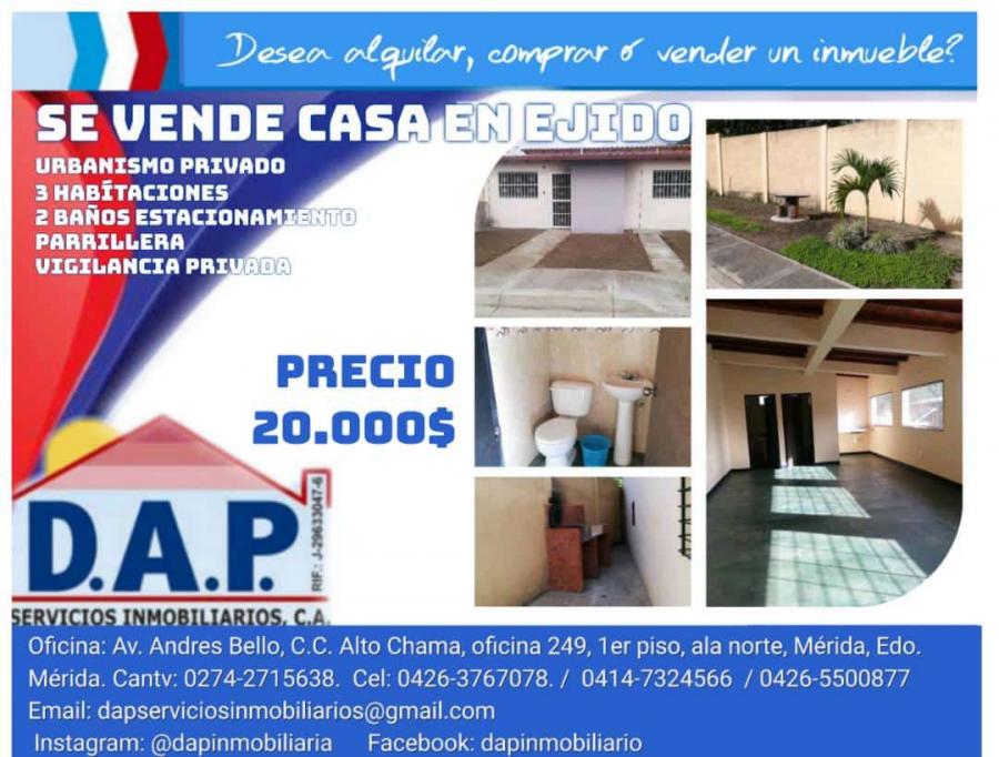 Foto Casa en Venta en Campo Elas, Ejido, Mrida - U$D 20.000 - CAV187681 - BienesOnLine