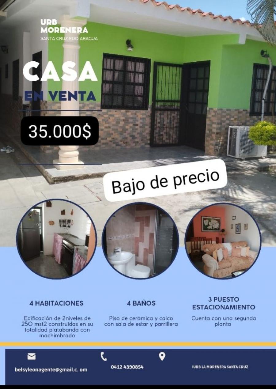 Foto Casa en Venta en Santa Cruz de Aragua, URB LA MORENERA, Aragua - U$D 35.000 - CAV208208 - BienesOnLine