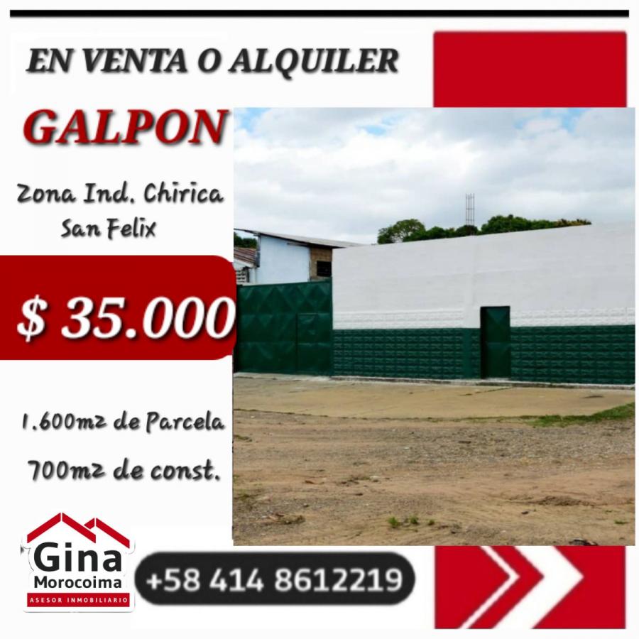 Foto Galpon en Venta en Zona Ind. Chirica, San felix, Bolvar - U$D 35.000 - GAV212536 - BienesOnLine