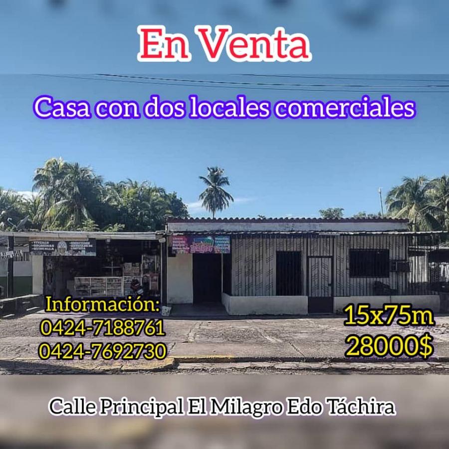 Foto Casa en Venta en DORADAS, EL MILAGRO, Tchira - U$D 28.000 - CAV207140 - BienesOnLine