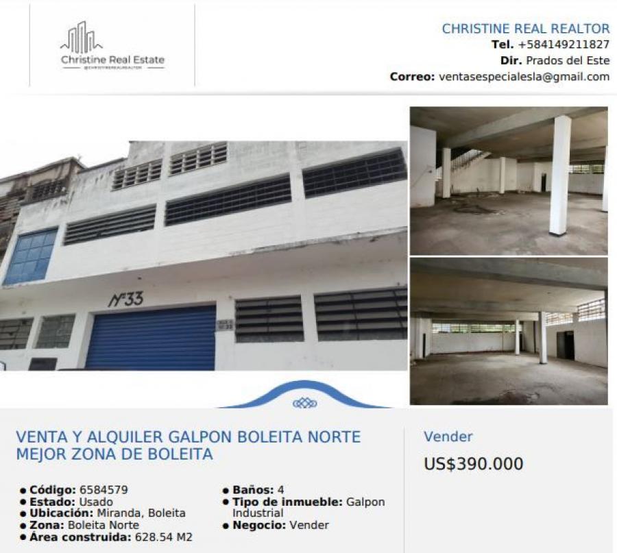 Foto Galpon en Venta en Caracas, Distrito Federal - U$D 390.000 - GAV177694 - BienesOnLine